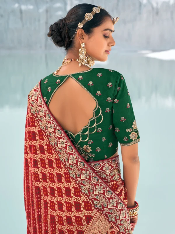 Bandhani Georgette Saree - Image 2