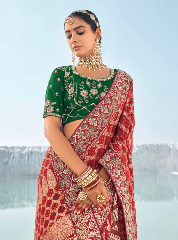 Bandhani Georgette Saree - Image 4