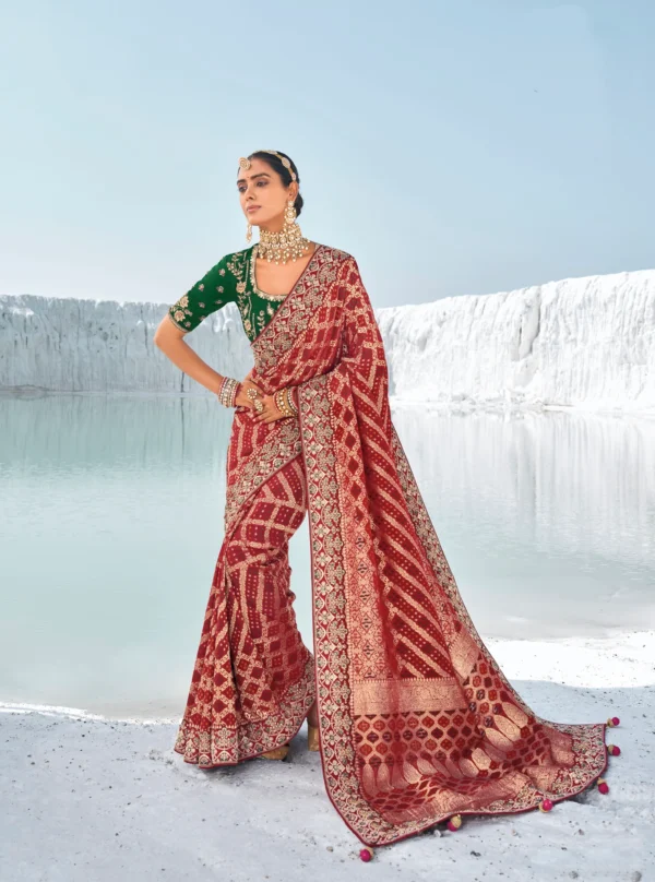 Bandhani Georgette Saree - Image 3