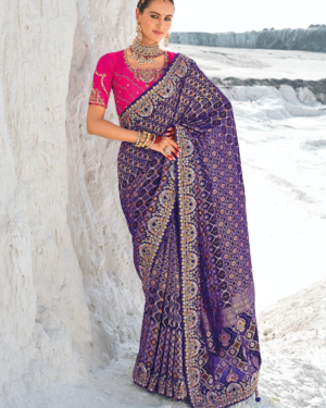 Georgette Wedding Bandhani Patola Saree