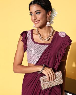 Knitted Fabric Saree