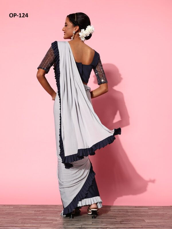 Knitted Fabric Saree - Image 11