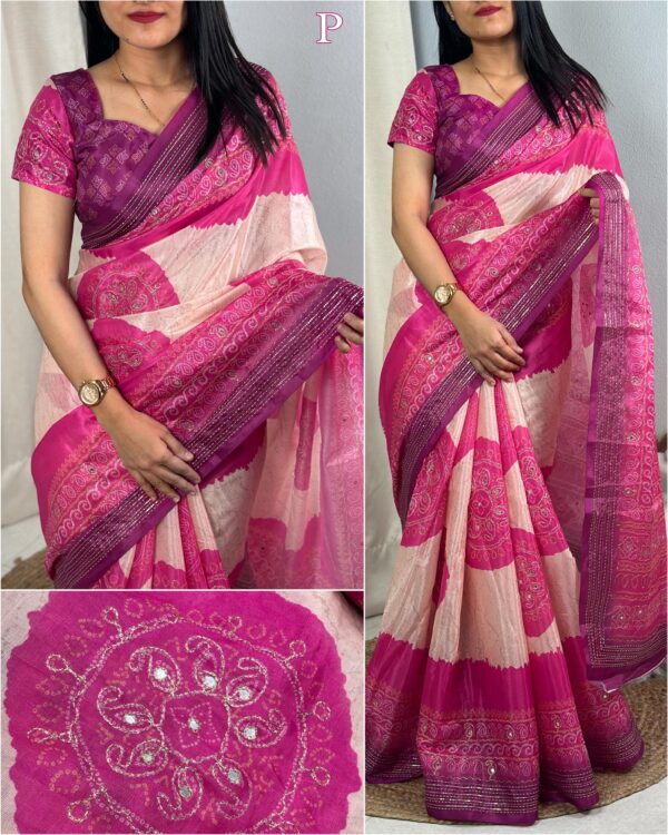 Rangeen Silk Katha and Gotta Patti - Image 5