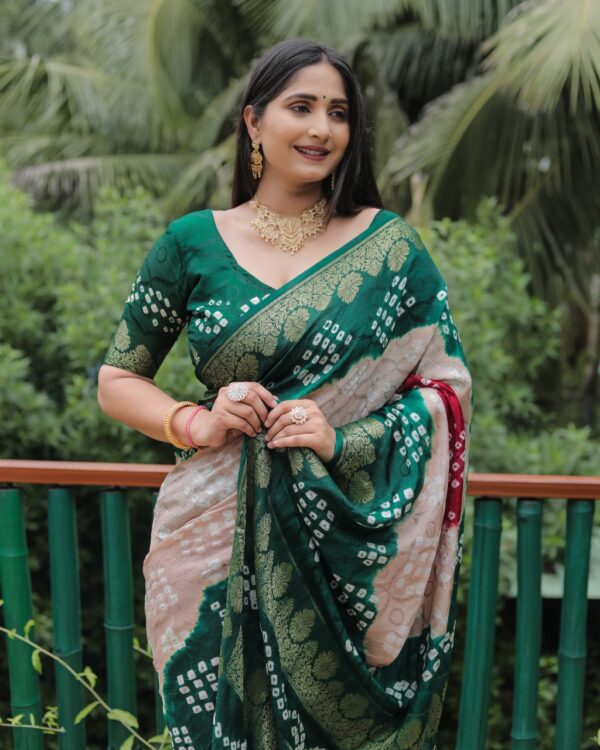 Pure Bandhej Silk Saree - Image 6