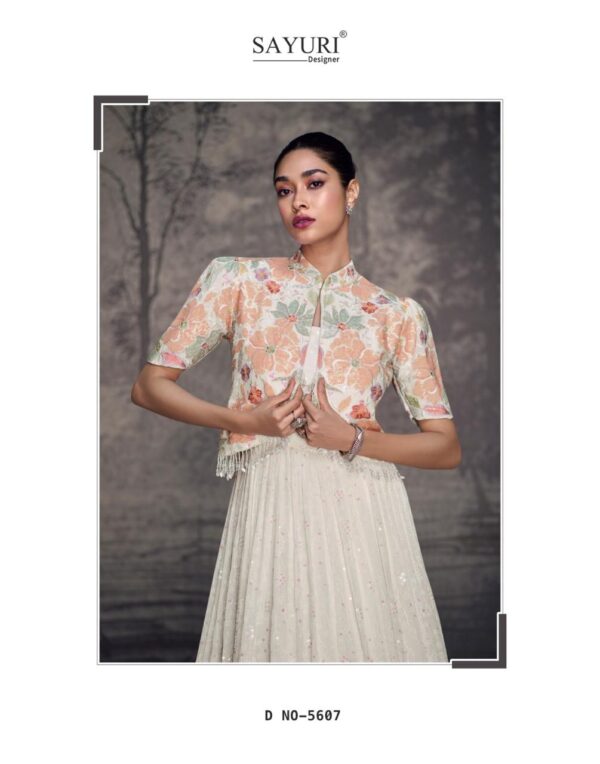 Lucknavi Embroidered in Real Georgette - Image 5