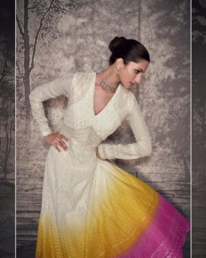 Lucknavi Embroidered in Real Georgette