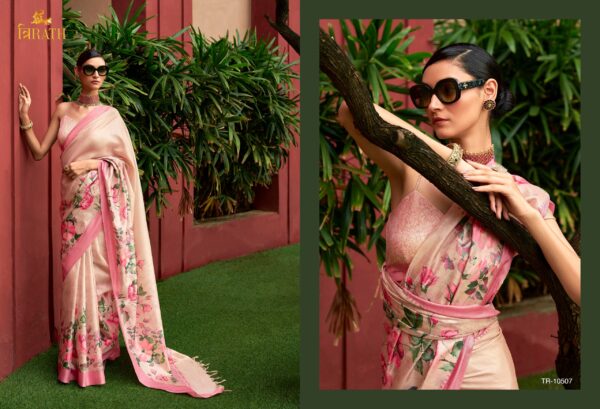 Tussar Silk Digital Printed Saree - Image 3