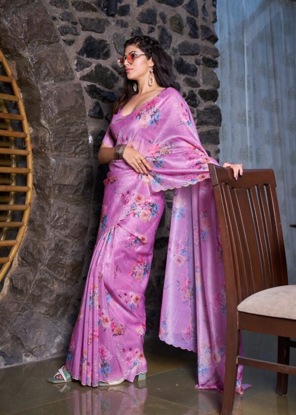 Crush Hand Work Saree - Image 10