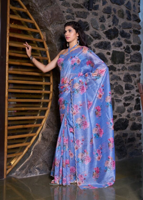 Crush Hand Work Saree - Image 9