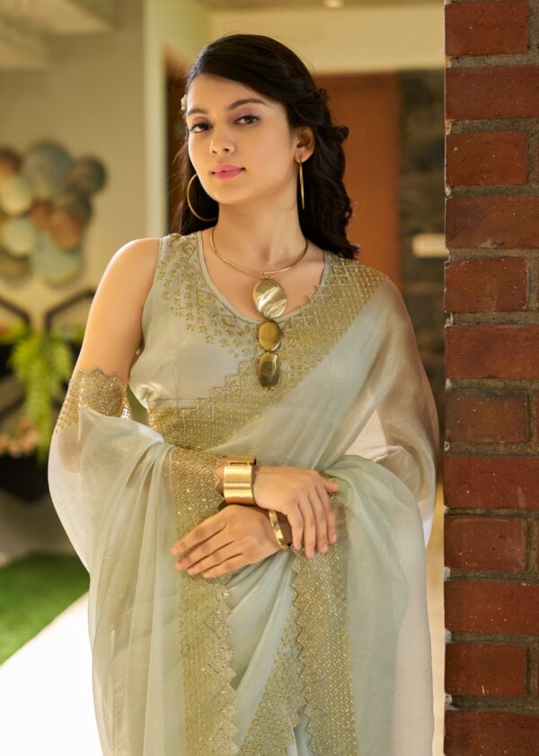 Saree – Paula Super Coat Handwork - Image 4