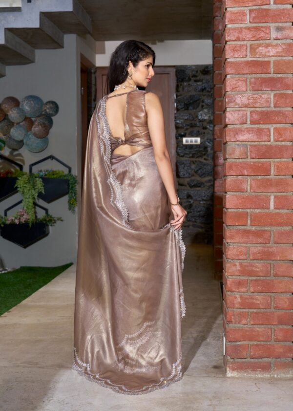 Mehek Saree Coat with Hand Work - Image 3