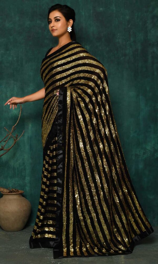 Georgette Saree with Sequence Work - Image 2