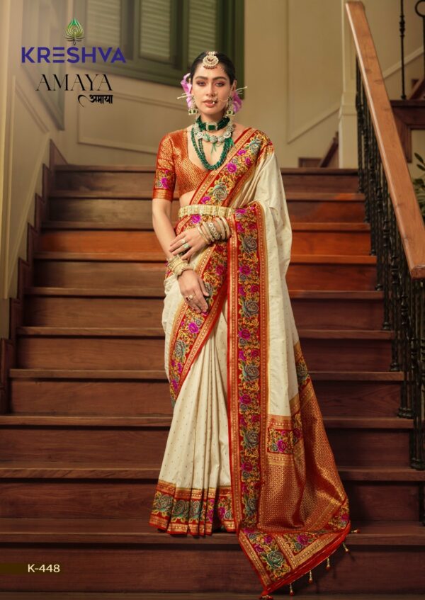 Banarasi P.V. SilJacquard Weaving Butti - Image 8