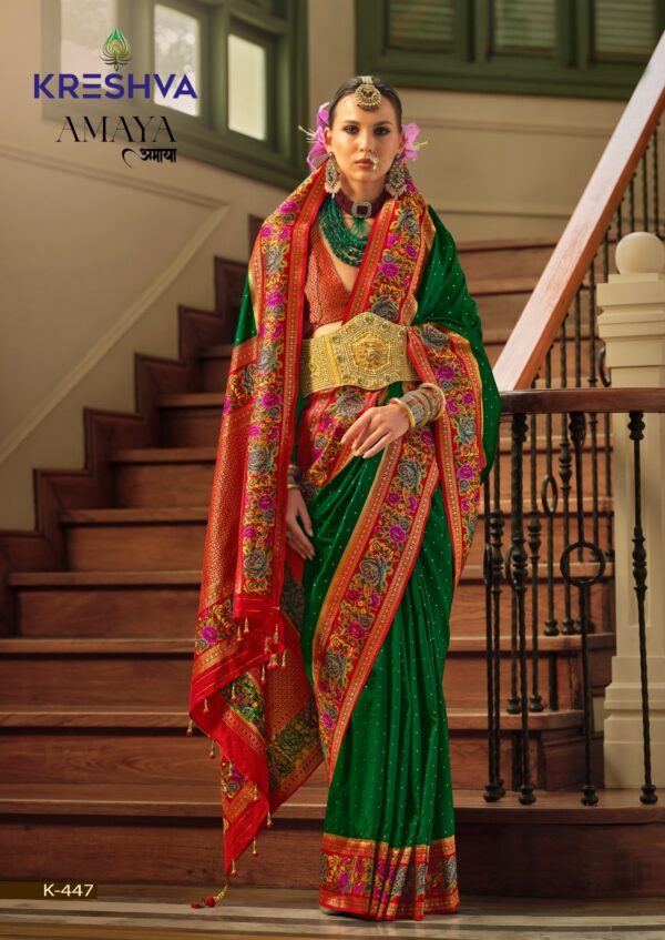 Banarasi P.V. SilJacquard Weaving Butti - Image 7
