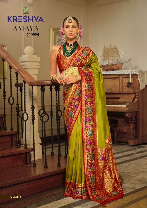 Banarasi P.V. SilJacquard Weaving Butti - Image 6