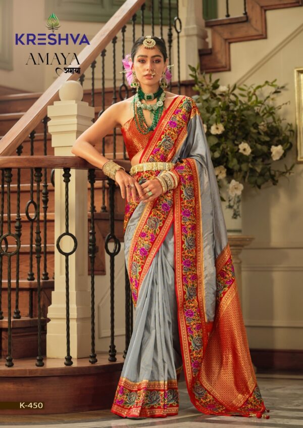 Banarasi P.V. SilJacquard Weaving Butti - Image 4
