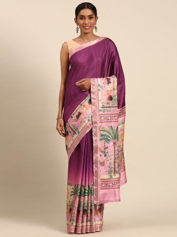 Elegant Cotton Saree with Blouse - Image 5