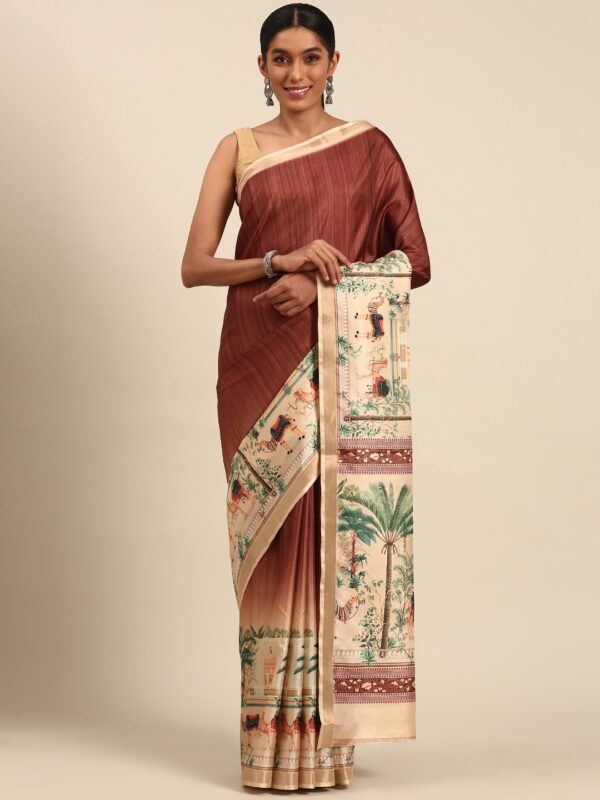 Elegant Cotton Saree with Blouse - Image 4
