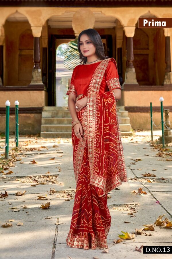 Prima Bandhani Georgette Saree - Image 3