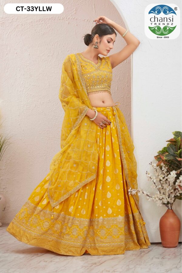 Jacquard Dola Silk Lehenga Set - Image 6