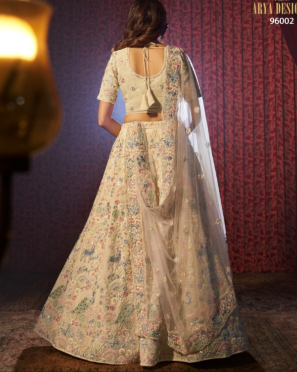 White Georgette Lehenga - Image 4