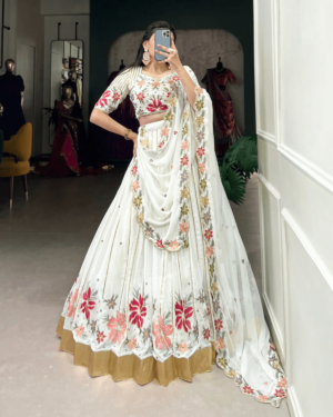 Embroidered Georgette Lehenga