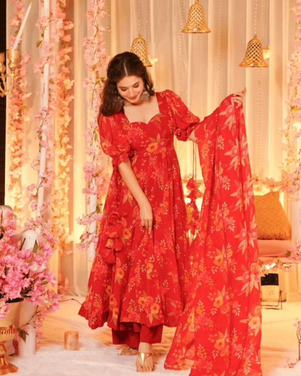 Tebby Silk Digital Print Gown – Aayaa Devi Vol-6