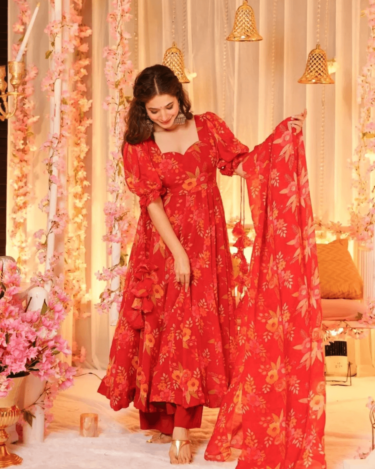 Tebby Silk Digital Print Gown – Aayaa Devi Vol-6